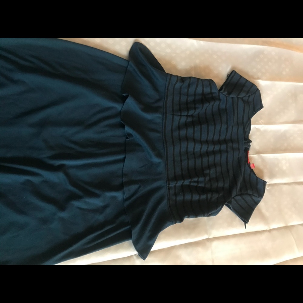 Navy peplum dress